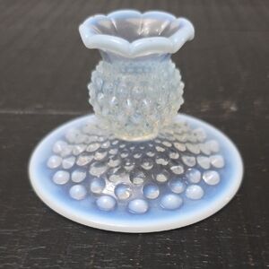 Elegant Blue Glass Candle Holder